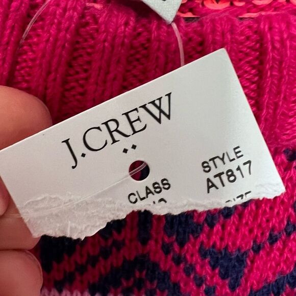 J Crew New Women Cotton Allover Fair Isle Crewneck Pullover Sweater NWT - Picture 6 of 14